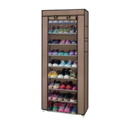 GENERIC 10 Layer 9 Shelf Shoes Cabinet Storage Organizer Shoe Rack Dustproof Standing