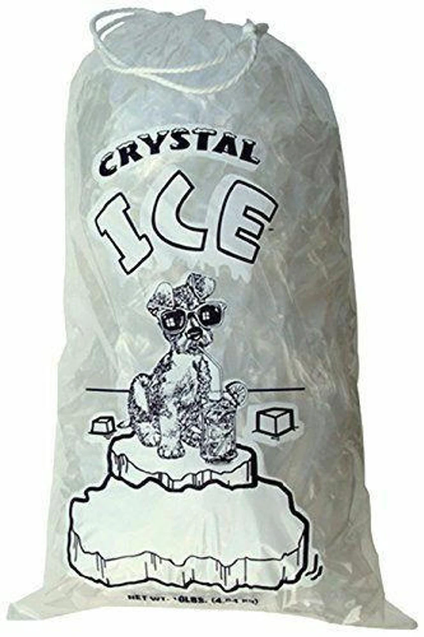 GENERIC 10 LB LBS 1.5 Mil Plastic Commercial Ice Bag Bags With Cotton Drawstring 100 PCs - Image 3