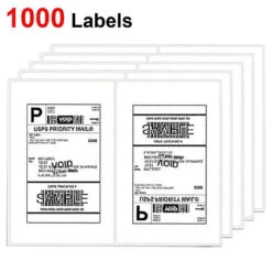 GENERIC 1000 Shipping Labels 8.5"x5.5" Rounded Corner Self Adhesive 2 Per Sheet USPS UPS