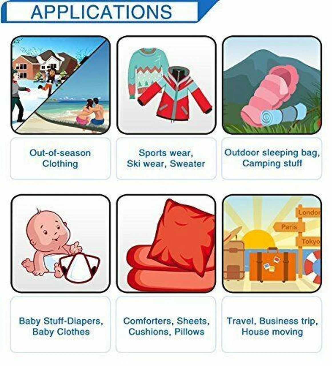 13 PACK : 9 Large XL Vacuum Seal Space Saver Storage Bags + Bonus 4 Travel Bags - Image 5