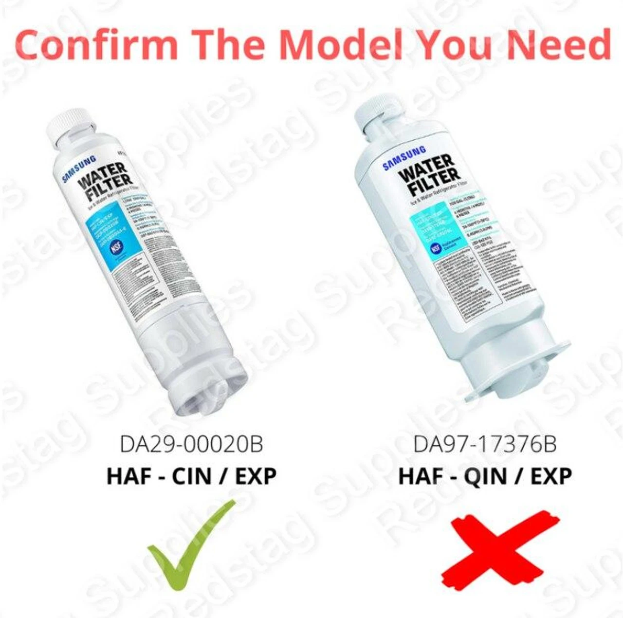 (2pk) DA29-00020B Samsung Refrigerator Water Filter HAF-CIN/EXP