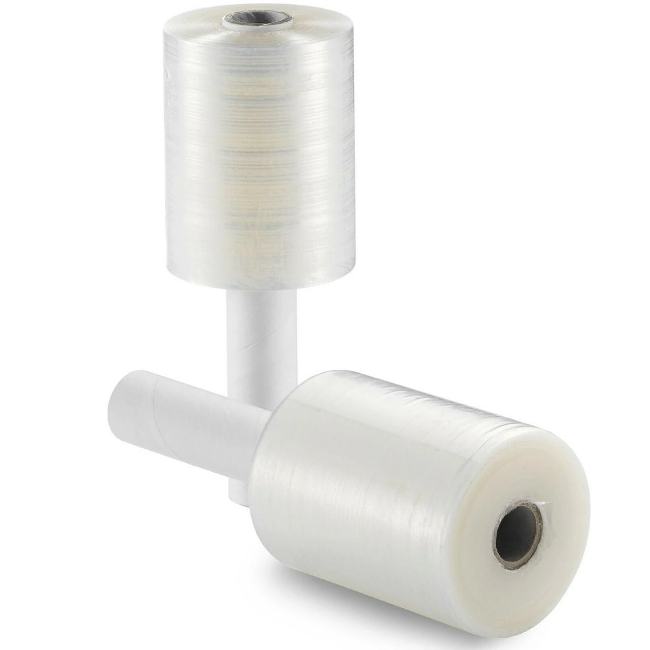 2 Pack Industrial Strength Mini Hand Stretch Wrap 5" - 1000 Ft Roll 74 Gauge