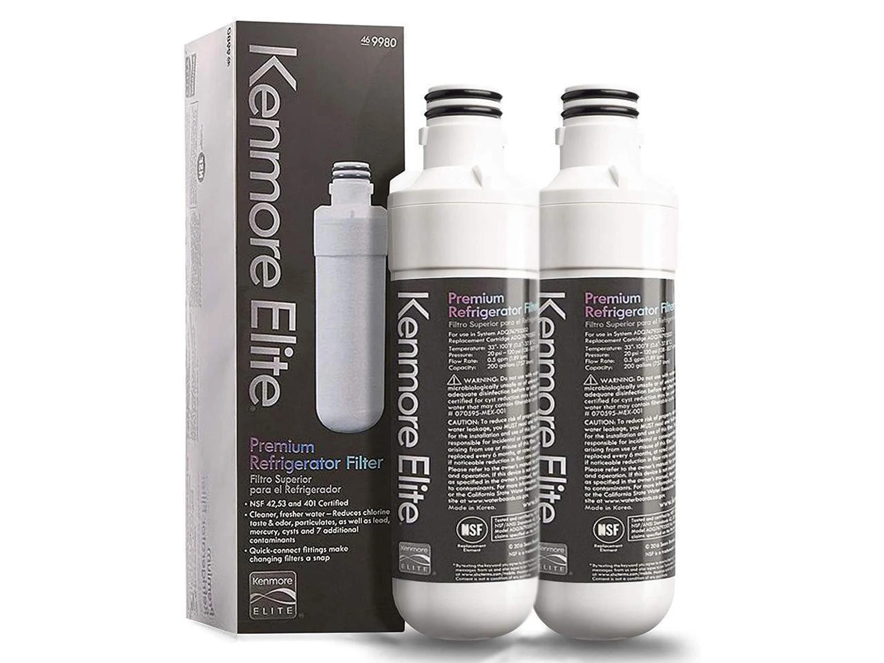 (2pk) Kenmore 46-9980 Compatible With ADQ74793501, ADQ74793502, ADQ747935, MDJ64844601 Refrigerator Water Filter