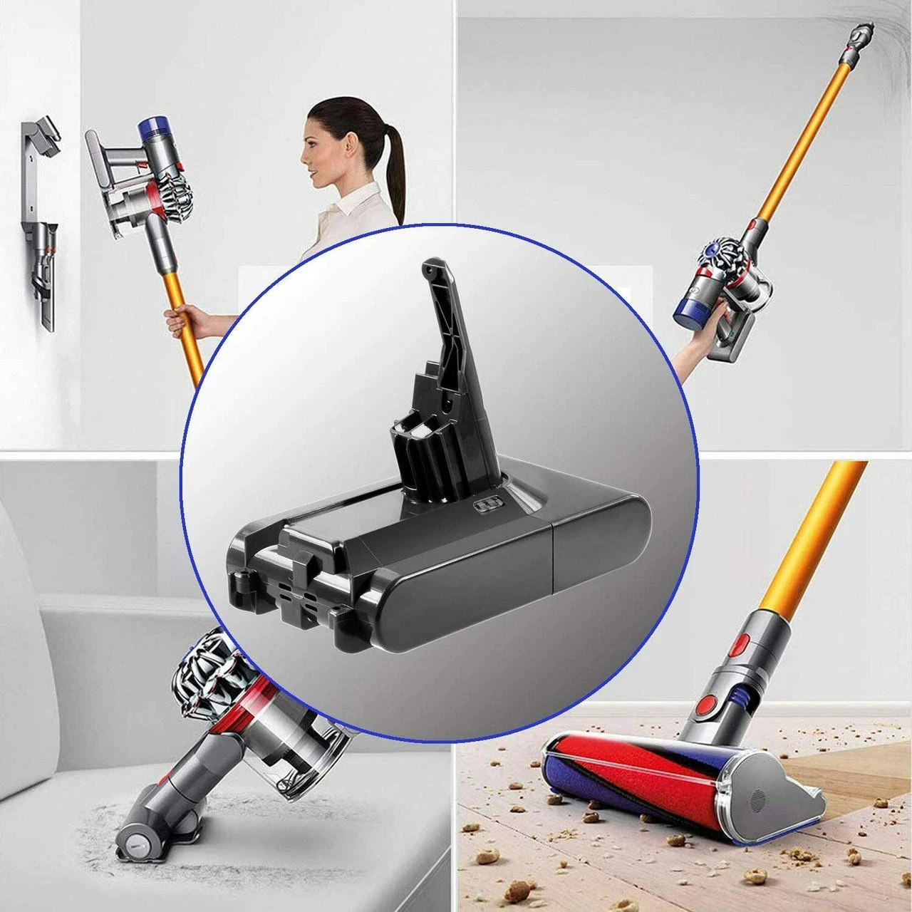 21.6V 5000mAh V8 Battery For Dyson Absolute Cordless Vacuum Cleaner Li-ion SV10 - Image 7