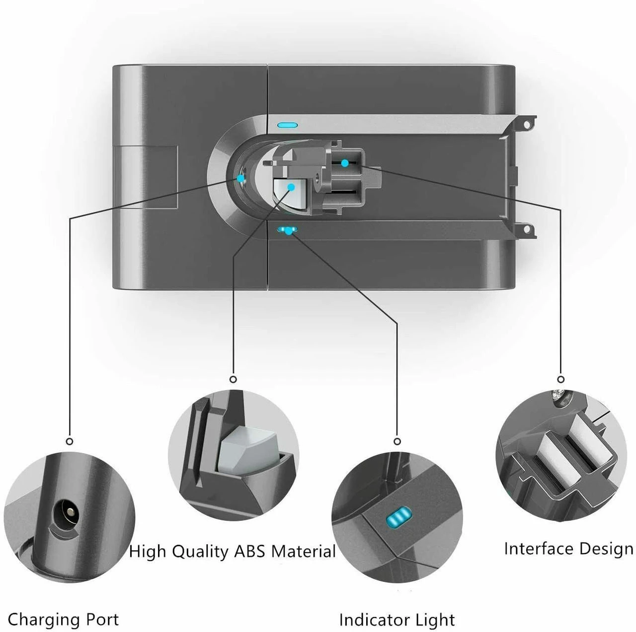21.6V 5000mAh V8 Battery For Dyson Absolute Cordless Vacuum Cleaner Li-ion SV10 - Image 10