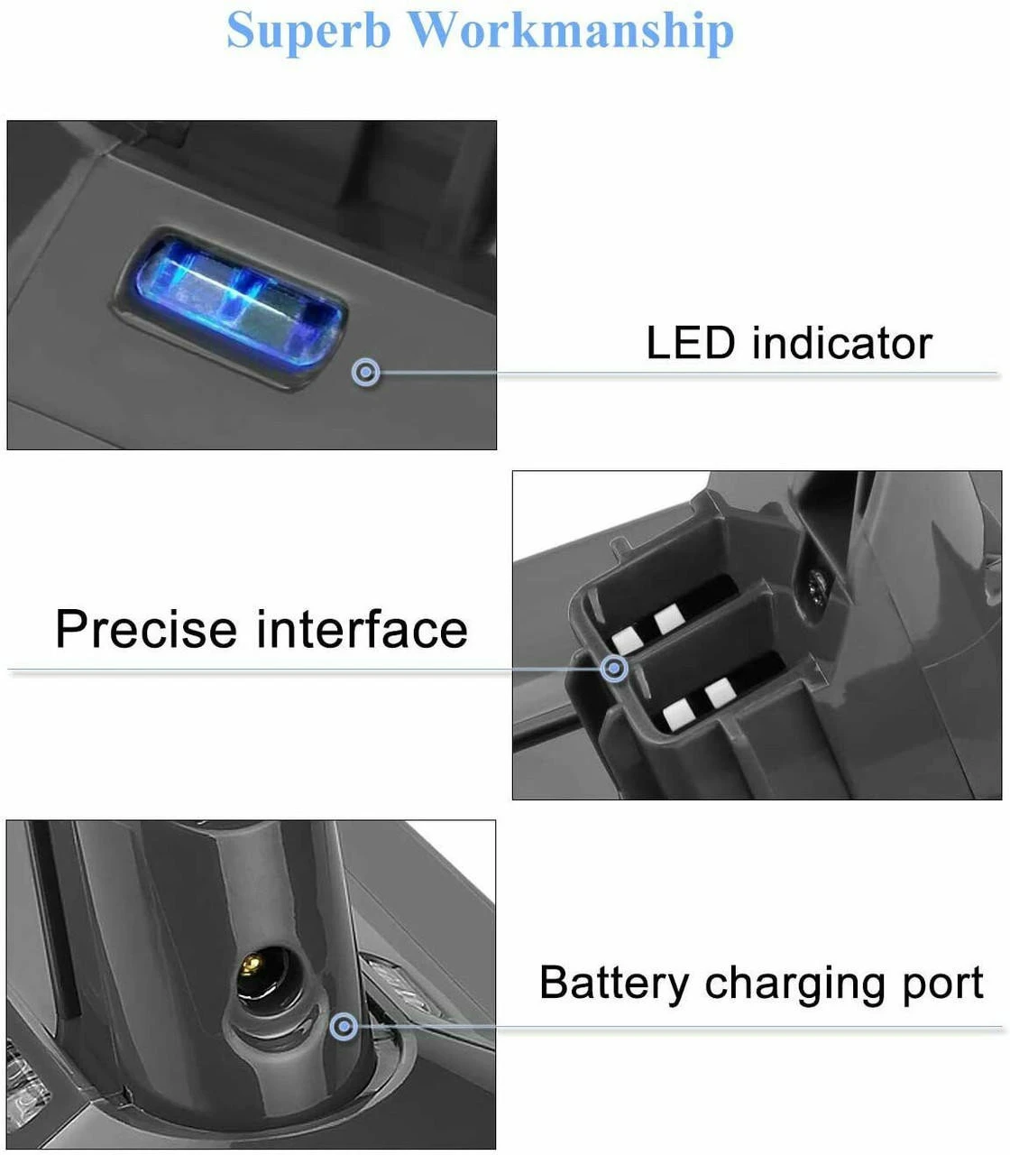 21.6V 5000mAh V8 Battery For Dyson Absolute Cordless Vacuum Cleaner Li-ion SV10 - Image 3