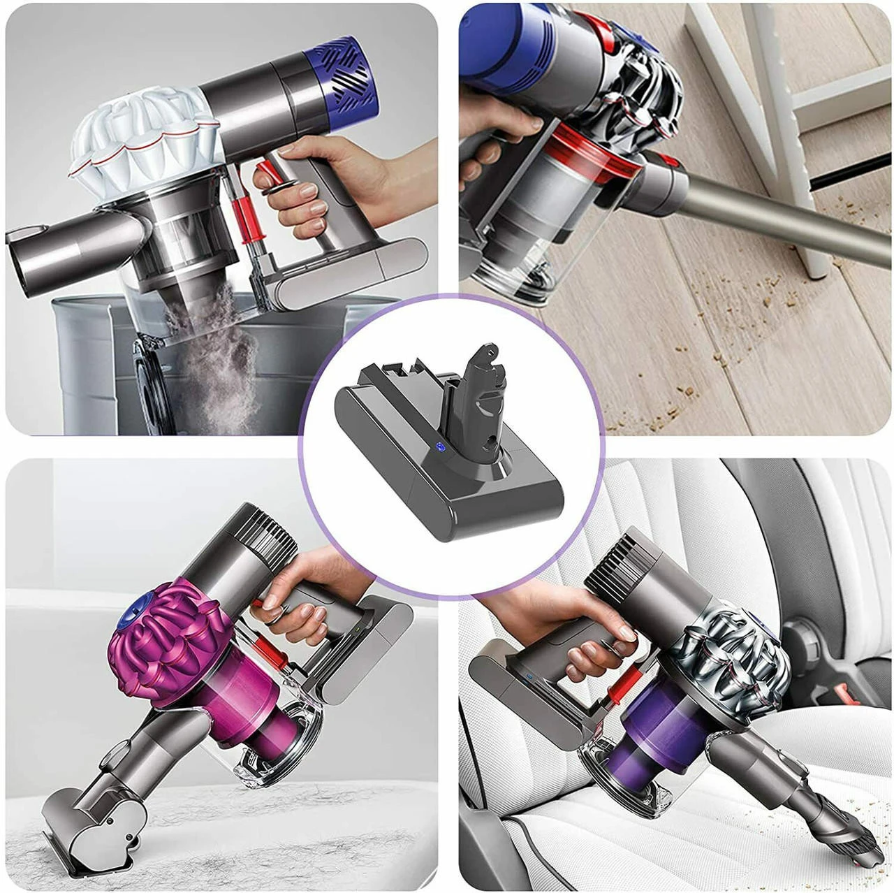 21.6V Battery For Dyson V6 SV03 SV04 DC58 DC59 DC61 DC62 Animal Handheld Vacuum - Image 8