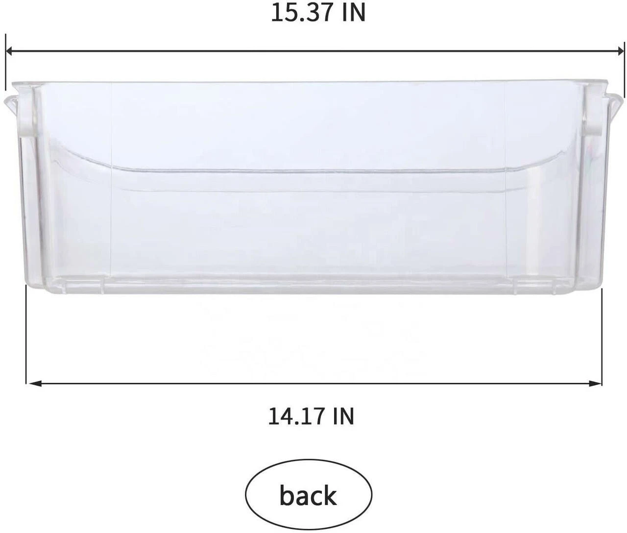 240356402 Clear Refrigerator Upper Door Bin Replacement Compatible W/Frigidaire - Image 4
