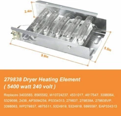 279838&3392519&3977393&3387134&3977767 Dryer Heating Element Kit Kenmore