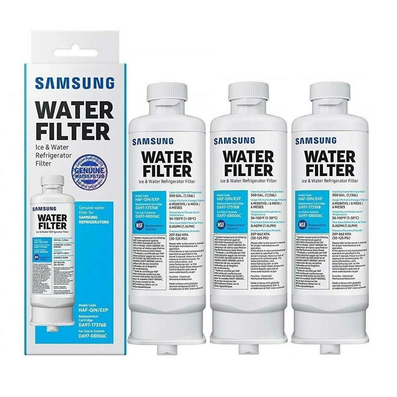 (3pk) DA97-17376B Samsung HAF-QIN/EXP DA97-08006C Water Filter - Image 3