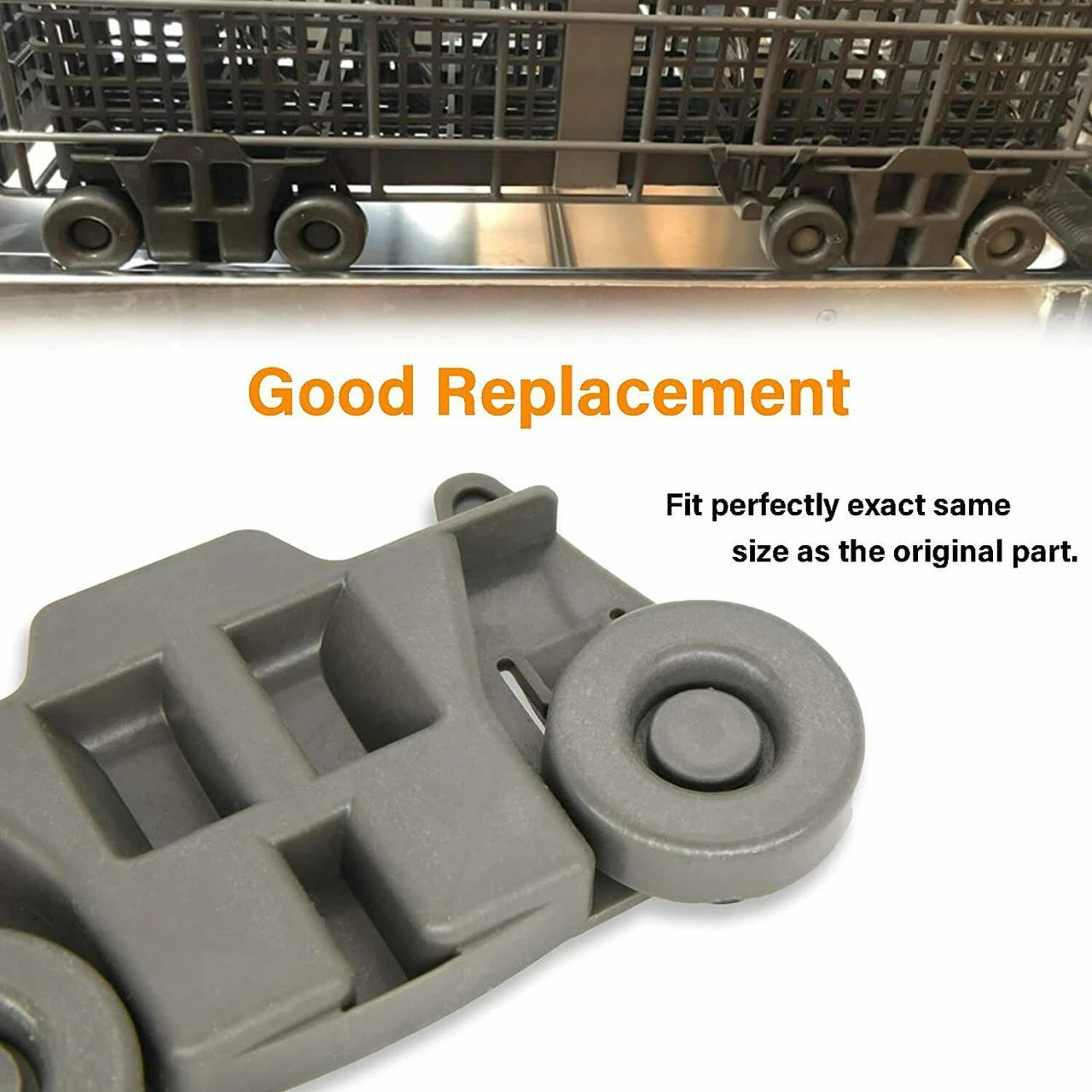 4 Pcs W10195416 Dishwasher Lower Dishrack Wheel W10195416V,AP5983730,Kenmore - Image 4