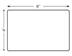 4 Rolls 4x6 Direct Thermal Shipping Labels - 250 Per Roll - 1000 Labels