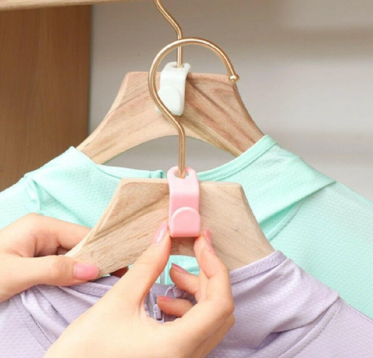 40 Pcs Clothes Hanger Connector Hooks Closet Hangers Organizer Space-saving Clip - Image 4