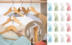 40 Pcs Clothes Hanger Connector Hooks Closet Hangers Organizer Space-saving Clip