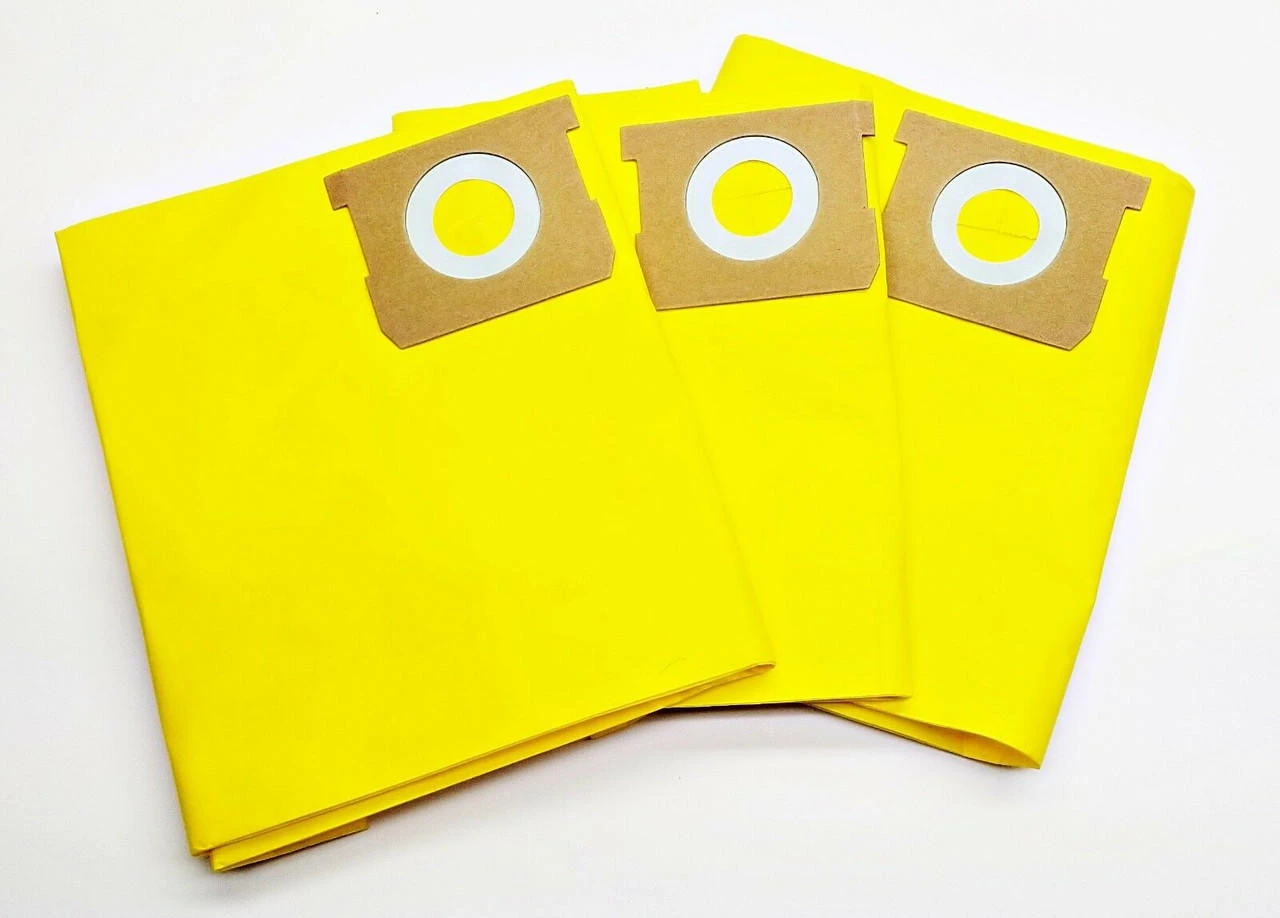 GENERIC 5 PACK 5-8 Gallon High Efficiency Replacement Dry Vacuum Bags - Type H Shop Vac