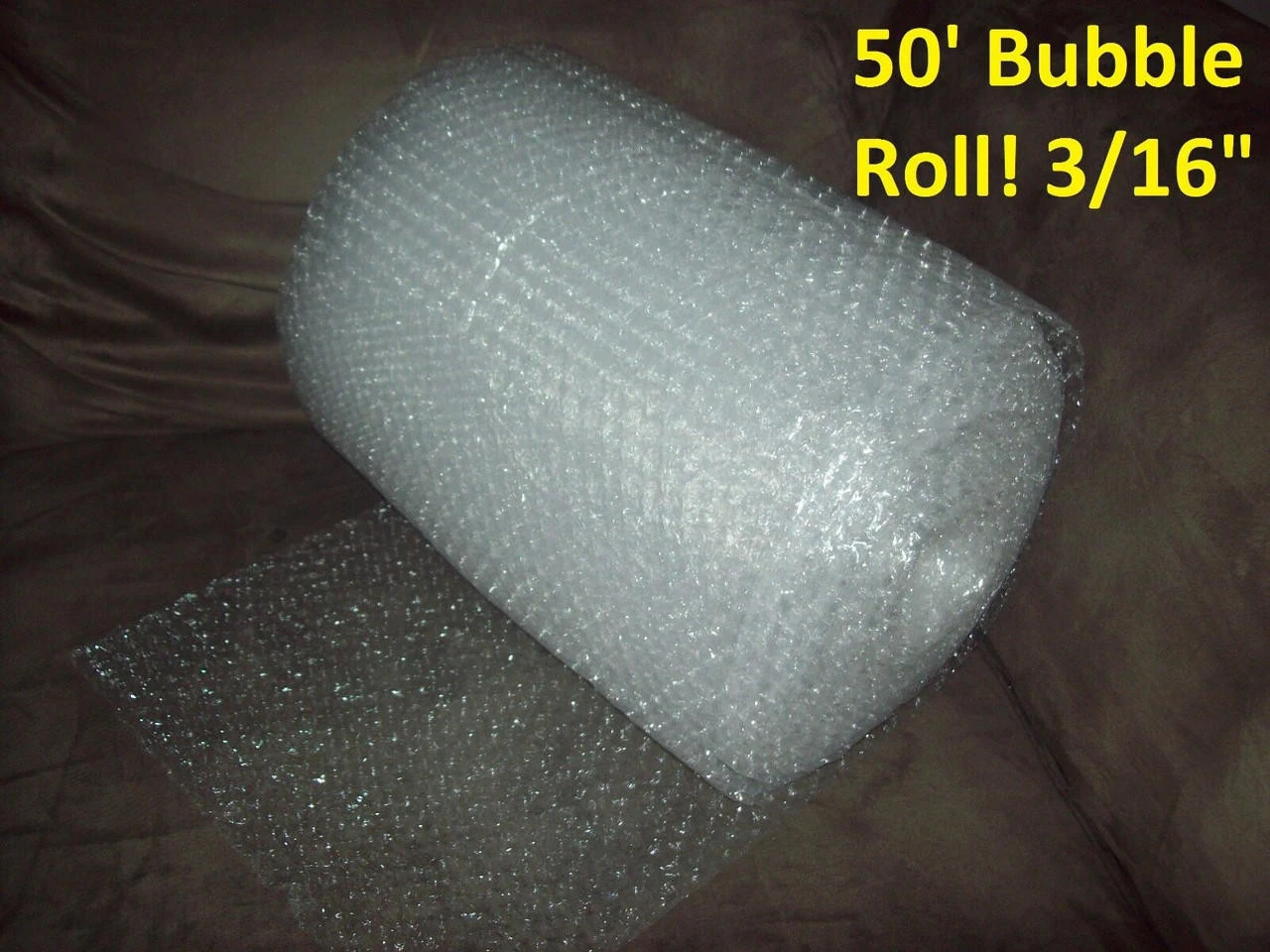 50 Foot Bubble Wrap® Roll! 3/16" (Small) Bubbles! 12" Wide! Perforated Every 12"