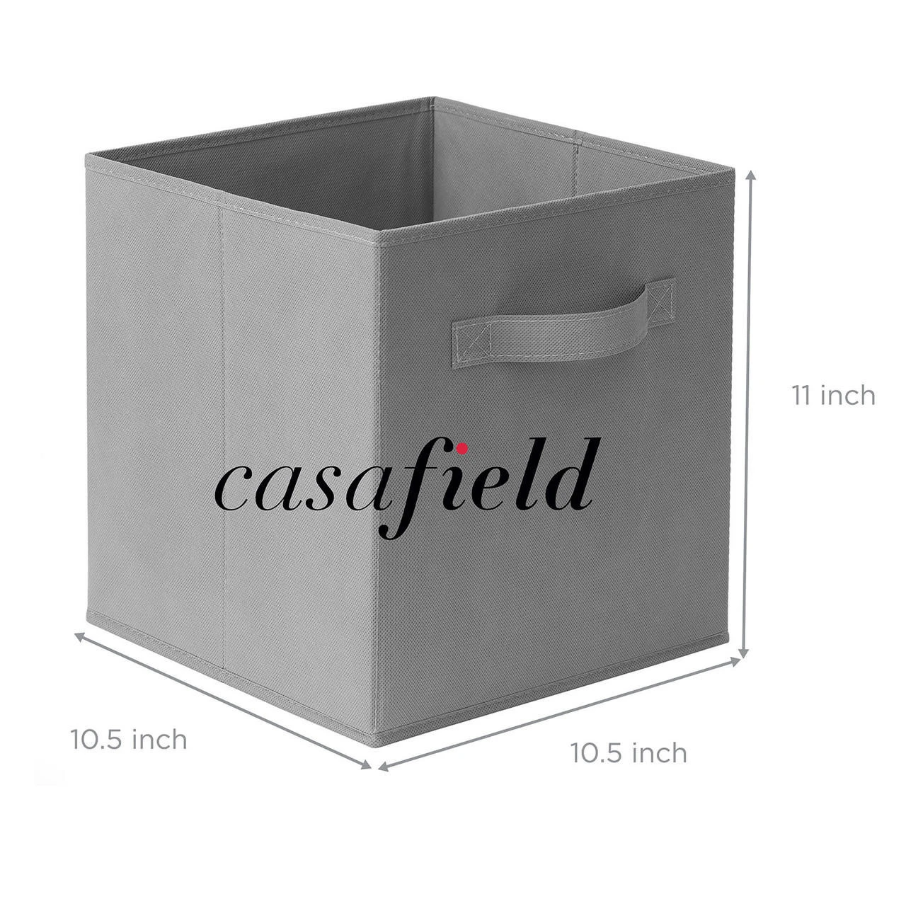 6 Collapsible Foldable Cloth Fabric Cubby Cube Storage Bins Baskets For Shelves - Image 19