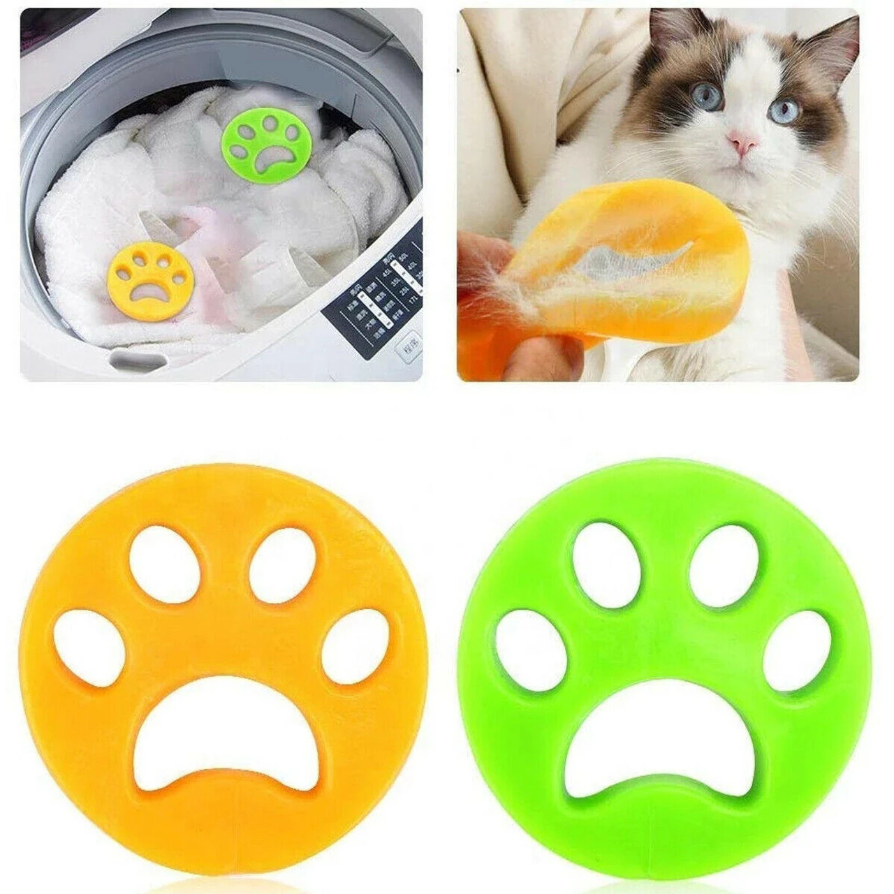 GENERIC 6PCS Pet Hair Remover For Laundry Washing Machine Cat Dog Reusable Fur Catcher
