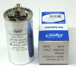 Air Conditioning HVAC Round Dual Motor Run Capacitor 30 + 5 MFD 440 Volt