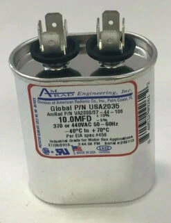 AmRad USA2035 Run Capacitor 10.0 Uf MFD 370 / 440 Volt