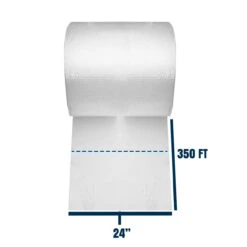 GENERIC Bubble Cushioning Wrap 3/16" 350 Ft. X 24" Perforated Every 12" Small Padding