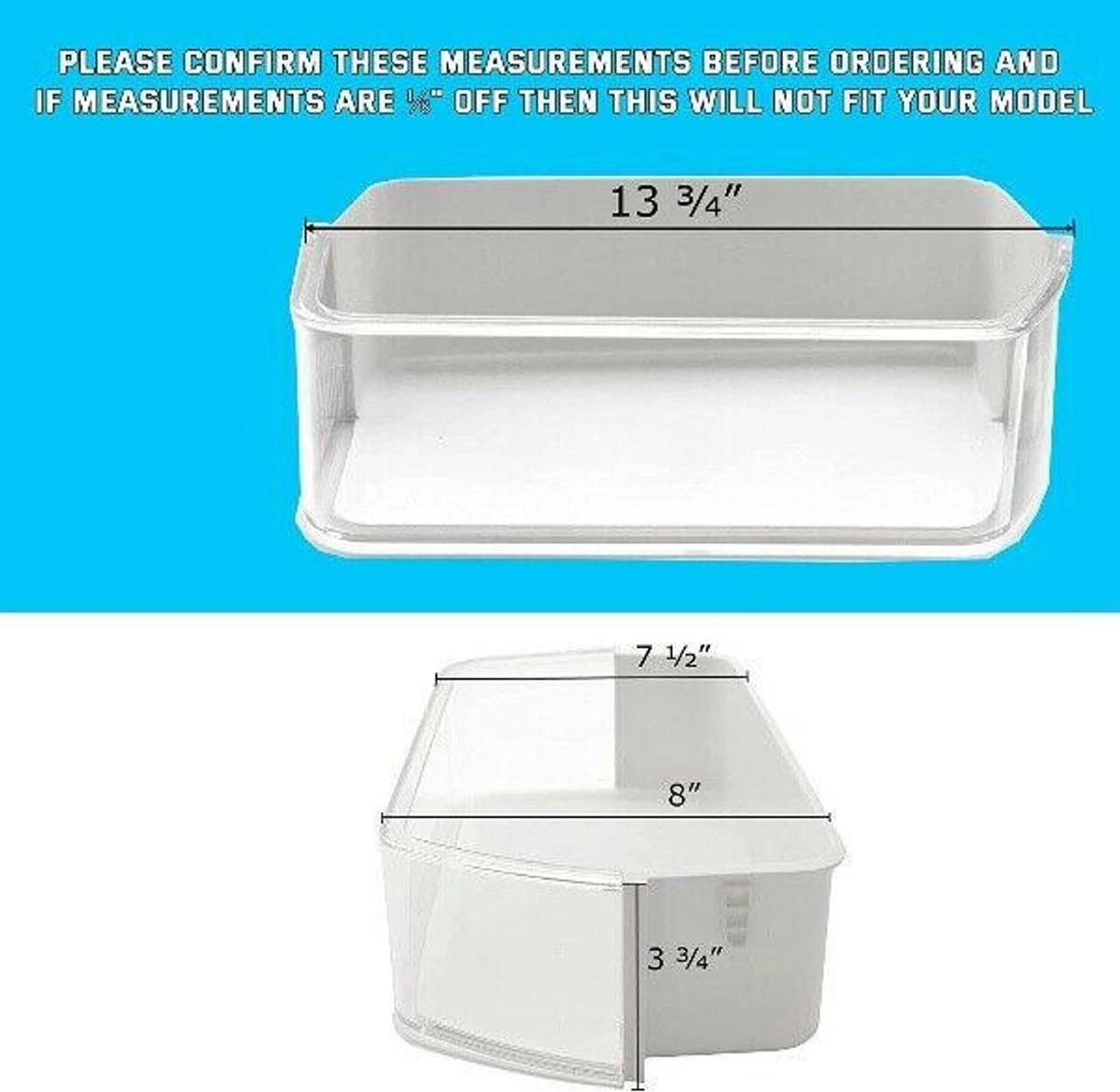 DA97-12650A Door Shelf Bin ( Right ) Compatible With SAMSUNG Refrigerator - Image 2