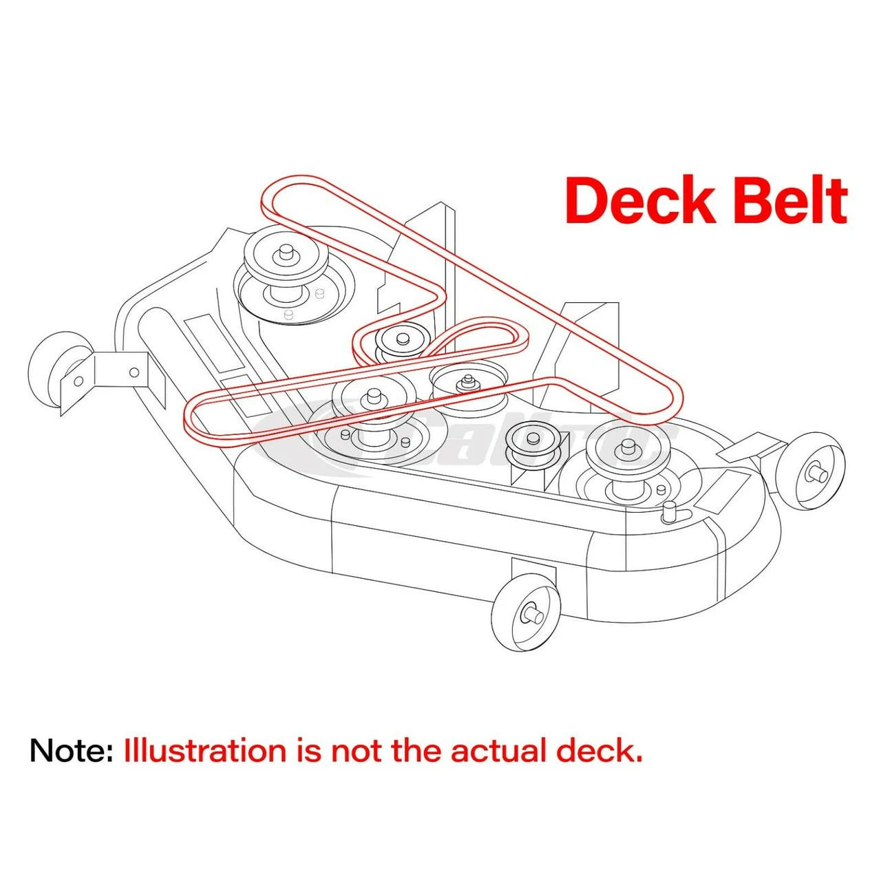 Deck Drive Belt For Craftsman LT1000 LT2000 LT3000 DYT4000 / 144959 532144959 - Image 2