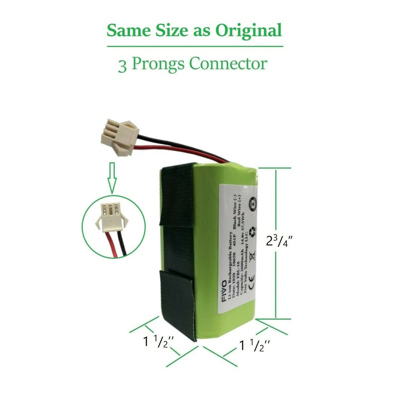 Eufy RoboVac 11S,11S Max, 12, 15T,15C,15C Max,25C,30,30C Max Replacement Battery - Image 6