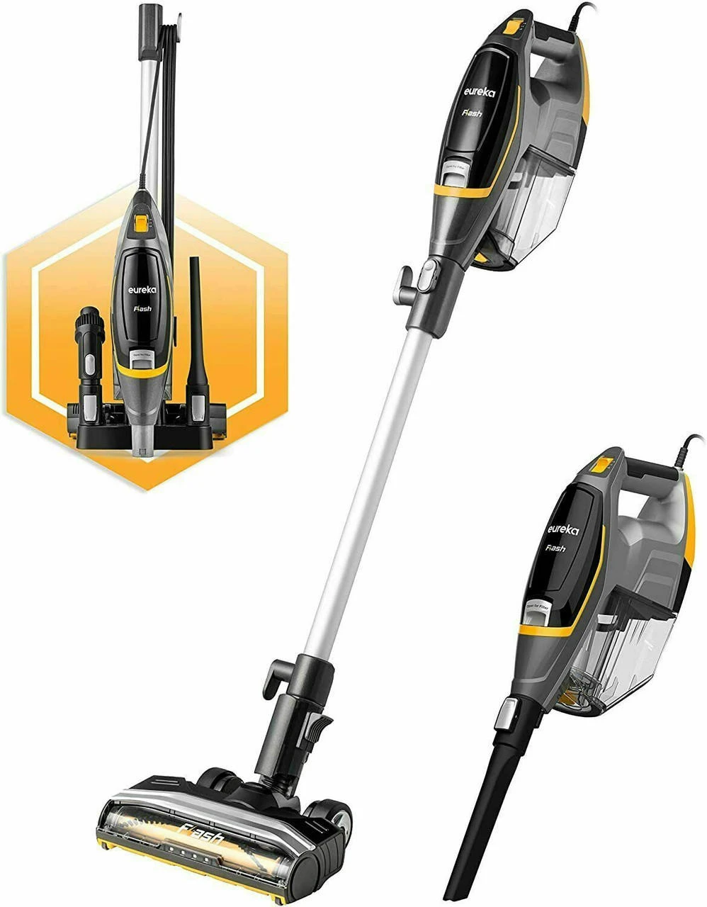 Eureka Flash Lightweight 500W Corded Stick Handheld Vacuum - Image 3