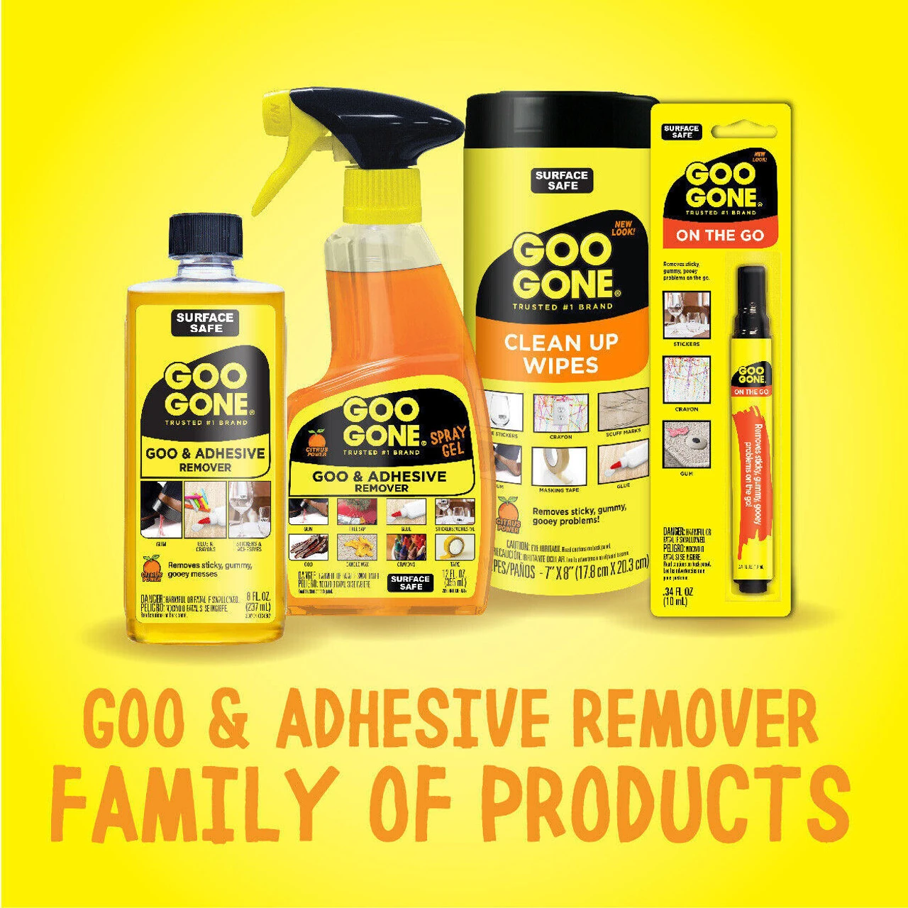 Goo Gone Remover Spray Gel 12 Oz Fresh Citrus Scent, Remove Sticky Greasy Messes - Image 6