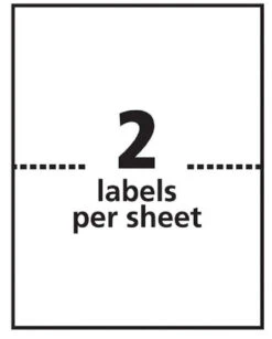 Half Sheet Shipping Labels (8.5" X 5.5") NEW Best Print Heavyweight - 200 Labels