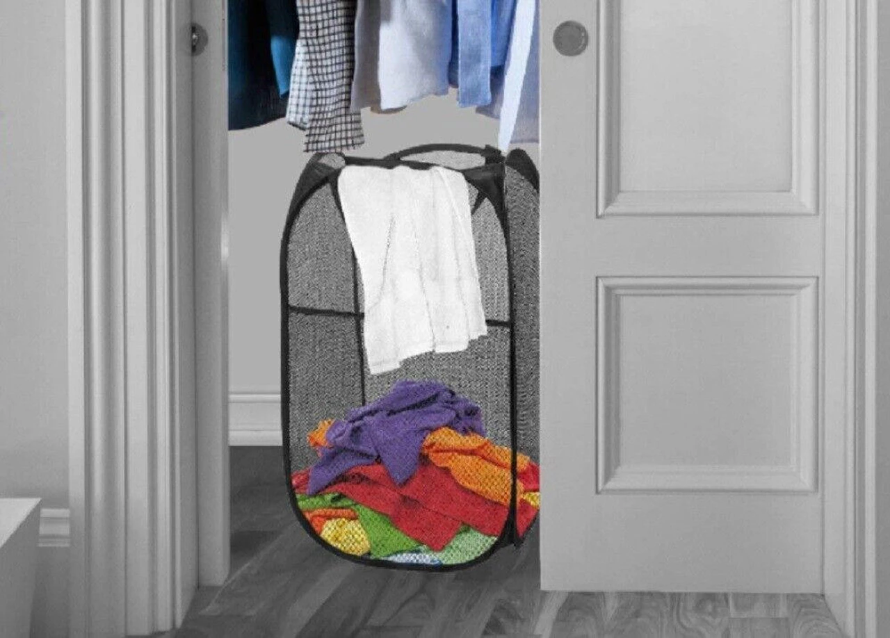 Large Foldable Storage Laundry Hamper Clothes Basket Nylon Laundry Washing Bag - Image 14