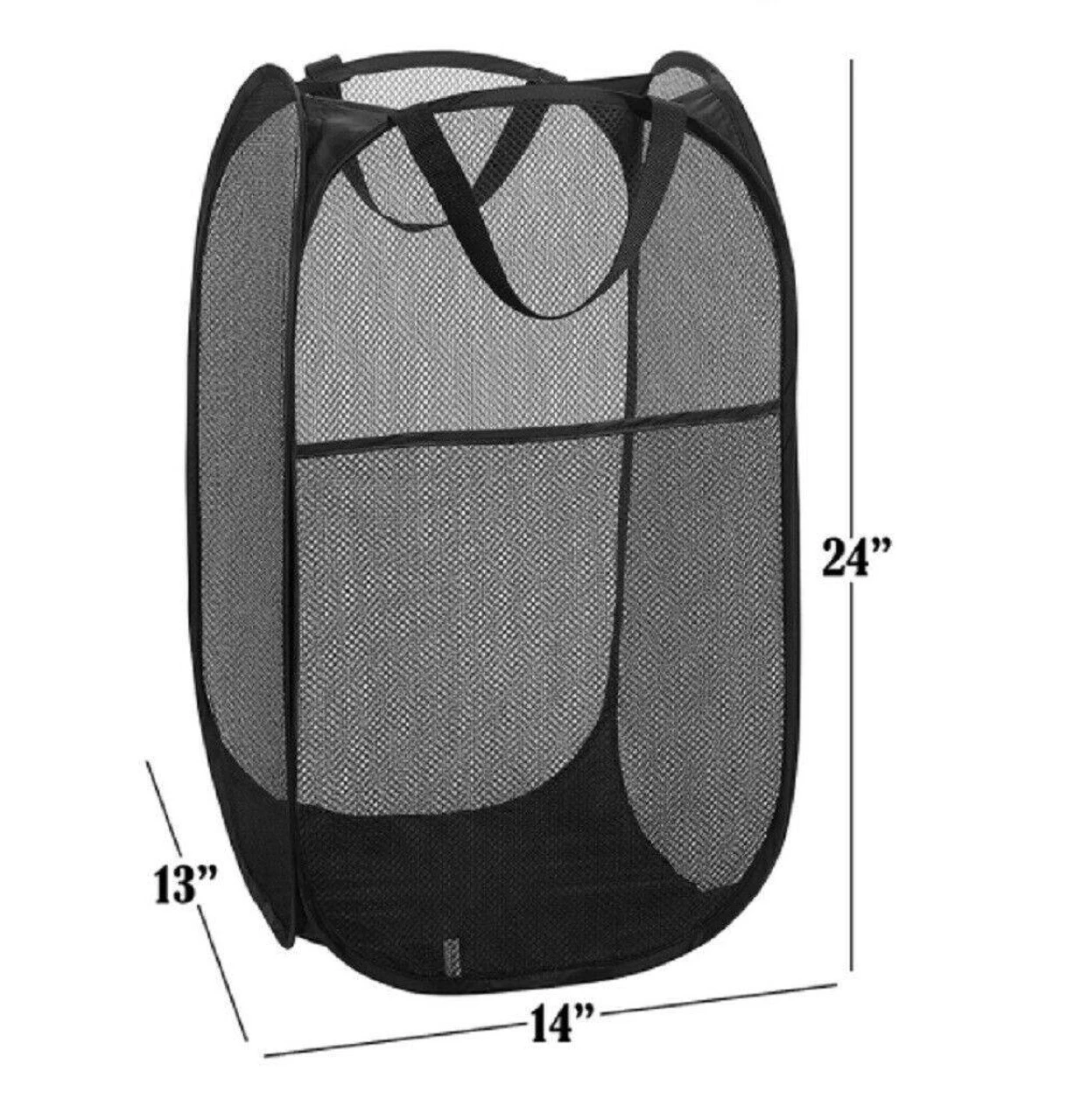 Large Foldable Storage Laundry Hamper Clothes Basket Nylon Laundry Washing Bag - Image 5