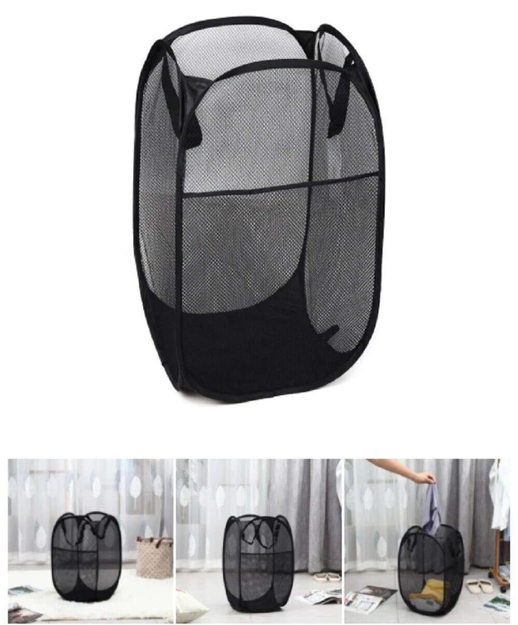 Large Foldable Storage Laundry Hamper Clothes Basket Nylon Laundry Washing Bag - Image 15