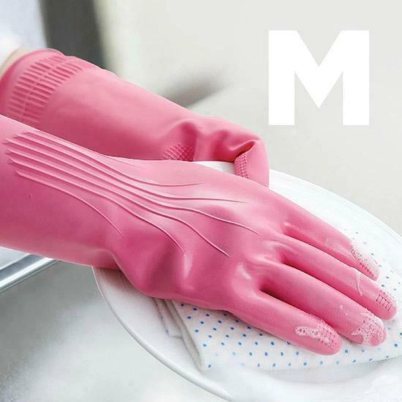 Mamison Household Dishwashing Kitchen Gloves Made In Korea - Image 7