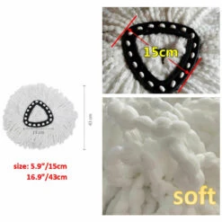 GENERIC Replacement Microfiber Mop HEAD For O-Cedar Spin Mop Easy Clean Wring Refill