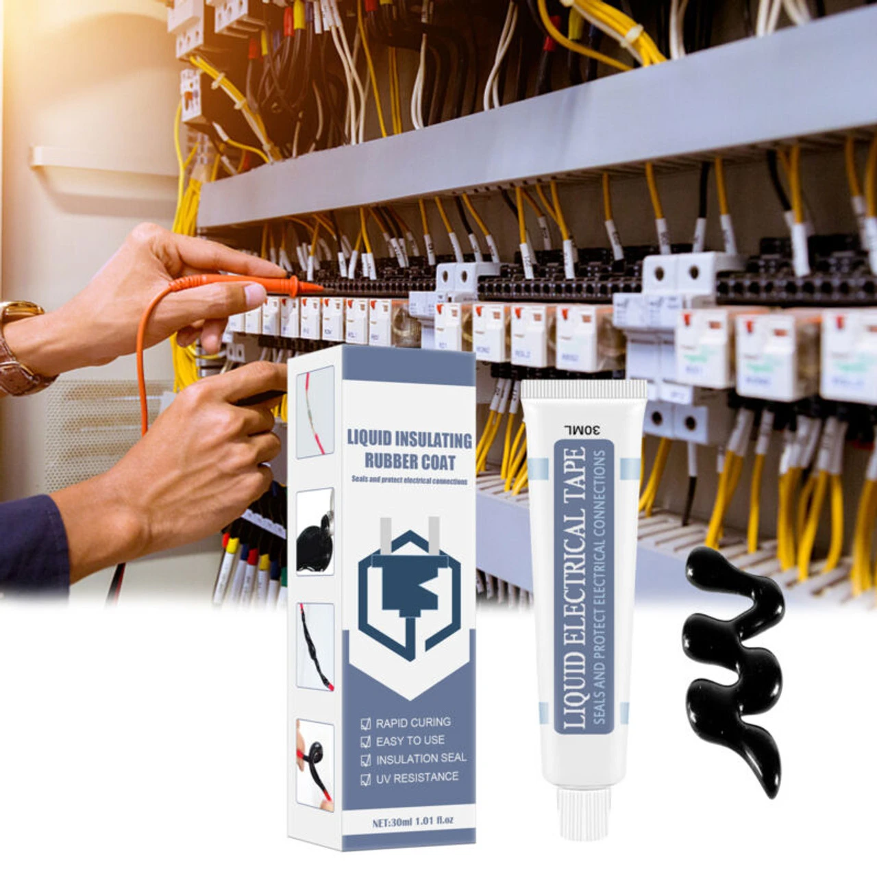 GENERIC Liquid Electrical Tape Waterproof Temperature Resistant Insulation Sealant 30ml