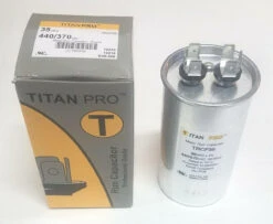 Titan Pro Motor Run Capacitor 35 Uf Mfd 440/370 Volts Round