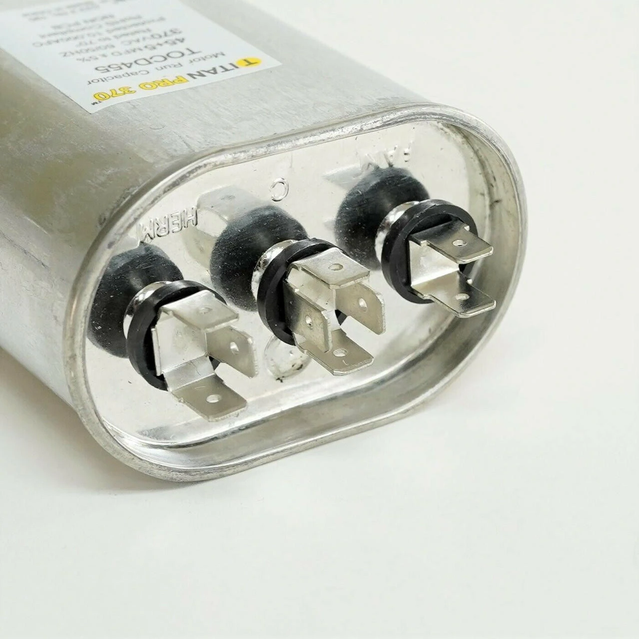 TitanPro TOCD455 HVAC Oval Dual Motor Run Capacitor. 45/5 MFD/UF 370 Volts - Image 3