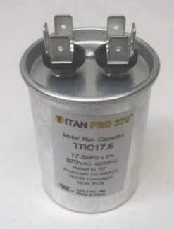 TitanPro TRC17.5 HVAC Round Motor Run Capacitor. 17.5 MFD/UF 370 Volts
