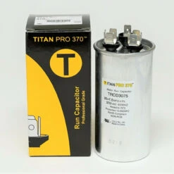 TitanPro TRCD3075 HVAC Round Dual Motor Run Capacitor. 30/7.5 MFD/UF 370 Volts