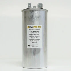 TitanPro TRCD4075 HVAC Round Dual Motor Run Capacitor. 40/7.5 MFD/UF 370 Volts