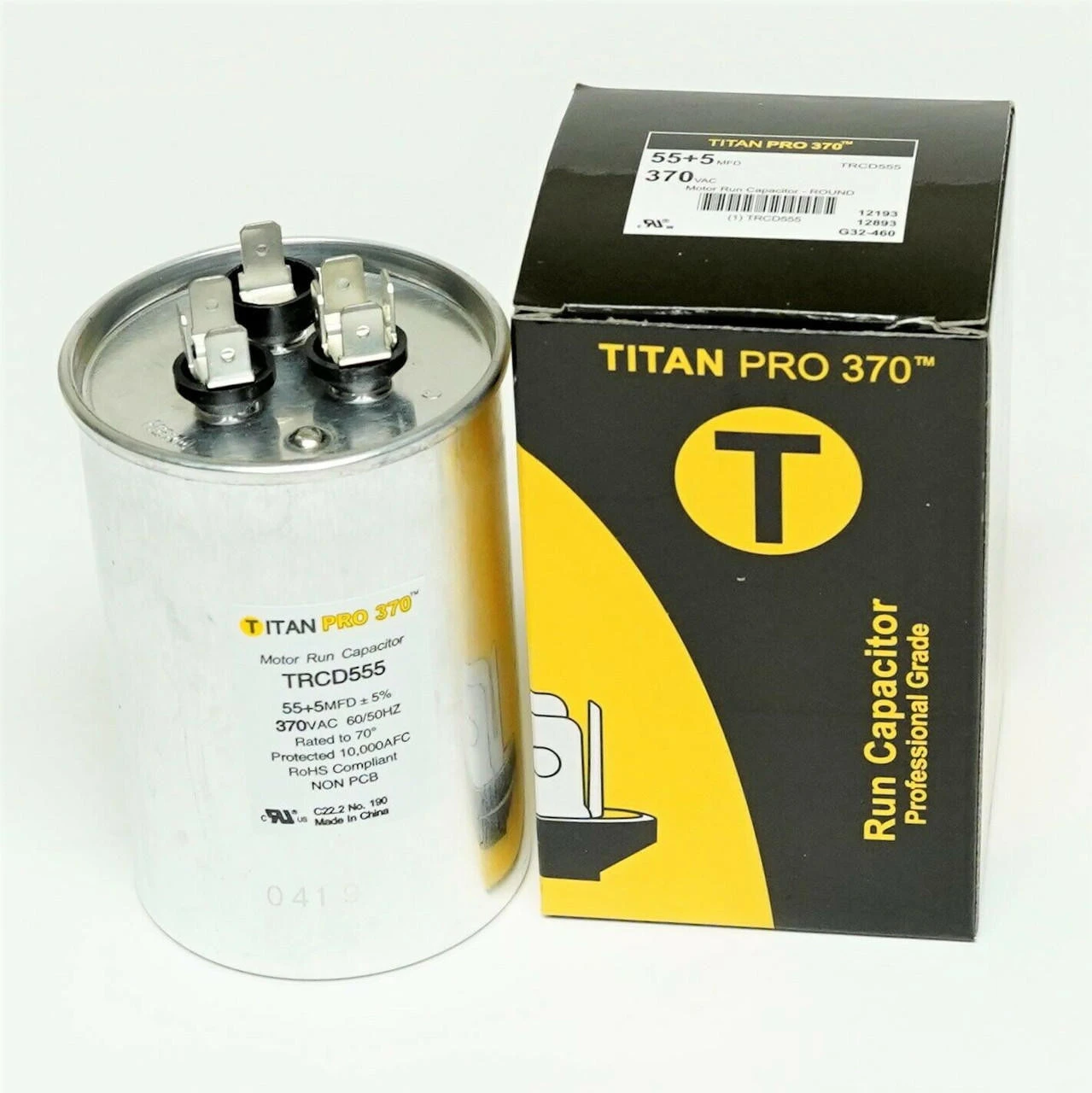 TitanPro TRCD555 HVAC Round Dual Motor Run Capacitor. 55/5 MFD/UF 370 Volts - Image 3