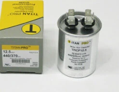 TitanPro TRCF12.5 HVAC Round Motor Run Capacitor. 12.5 MFD/UF 440/370 Volts