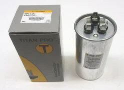 TitanPro TRCFD6075 HVAC Round Dual Motor Run Capacitor. 60/7.5 MFD/UF440/370
