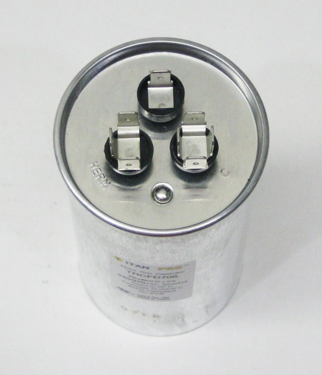 TitanPro TRCFD705 HVAC Round Dual Motor Run Capacitor. 70/5 MFD/UF440/370 Volts - Image 2